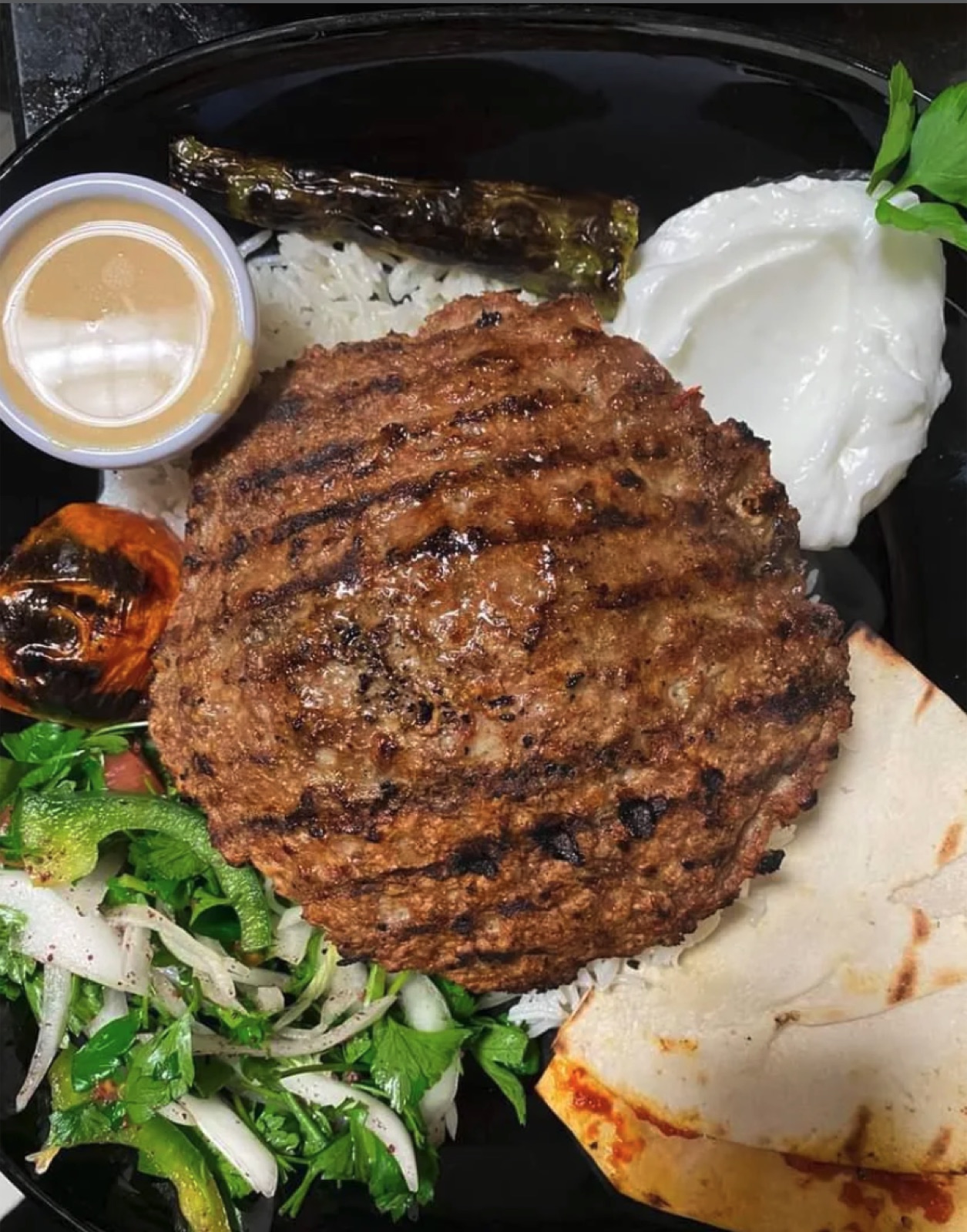 Kofta vom Grill auf Reis